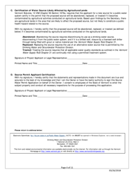Public Source Water Permit Application Form - Vermont, Page 4