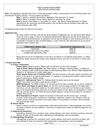 Public Source Water Permit Application Form - Vermont, Page 5