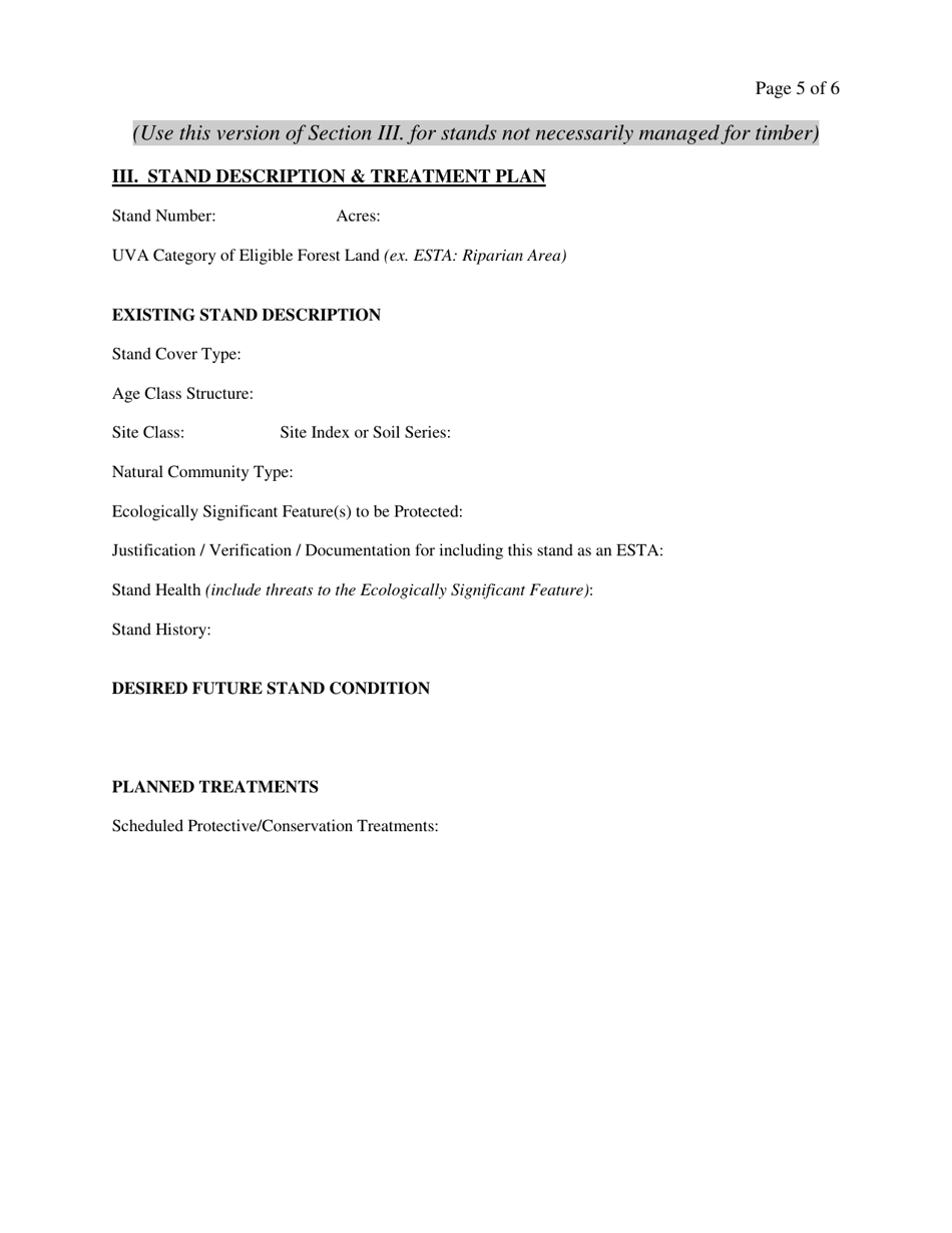 Vermont Forest Management Plan Fill Out, Sign Online and Download PDF