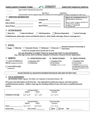 Application for Health and Dental Coverage for a Domestic Partner and the Dependent Children of a Domestic Partner - Vermont, Page 7