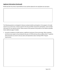 Vermont Certified Public Manager Program Application Form - Vermont, Page 6