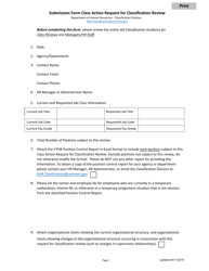 Submission Form Class Action Request for Classification Review - Vermont