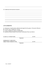 Application for Dmh Commissioner-Designated Qualified Mental Health Professional (Qmhp) - Vermont, Page 2