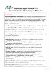 Form ADM-200-30 Department Provided Food &amp; Refreshment Pre-approval Form - Vermont, Page 2