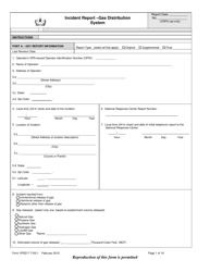 Form VPSD F7100.1 Incident Report - Gas Distribution System - Vermont