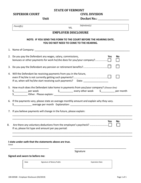 Form 100-00508  Printable Pdf