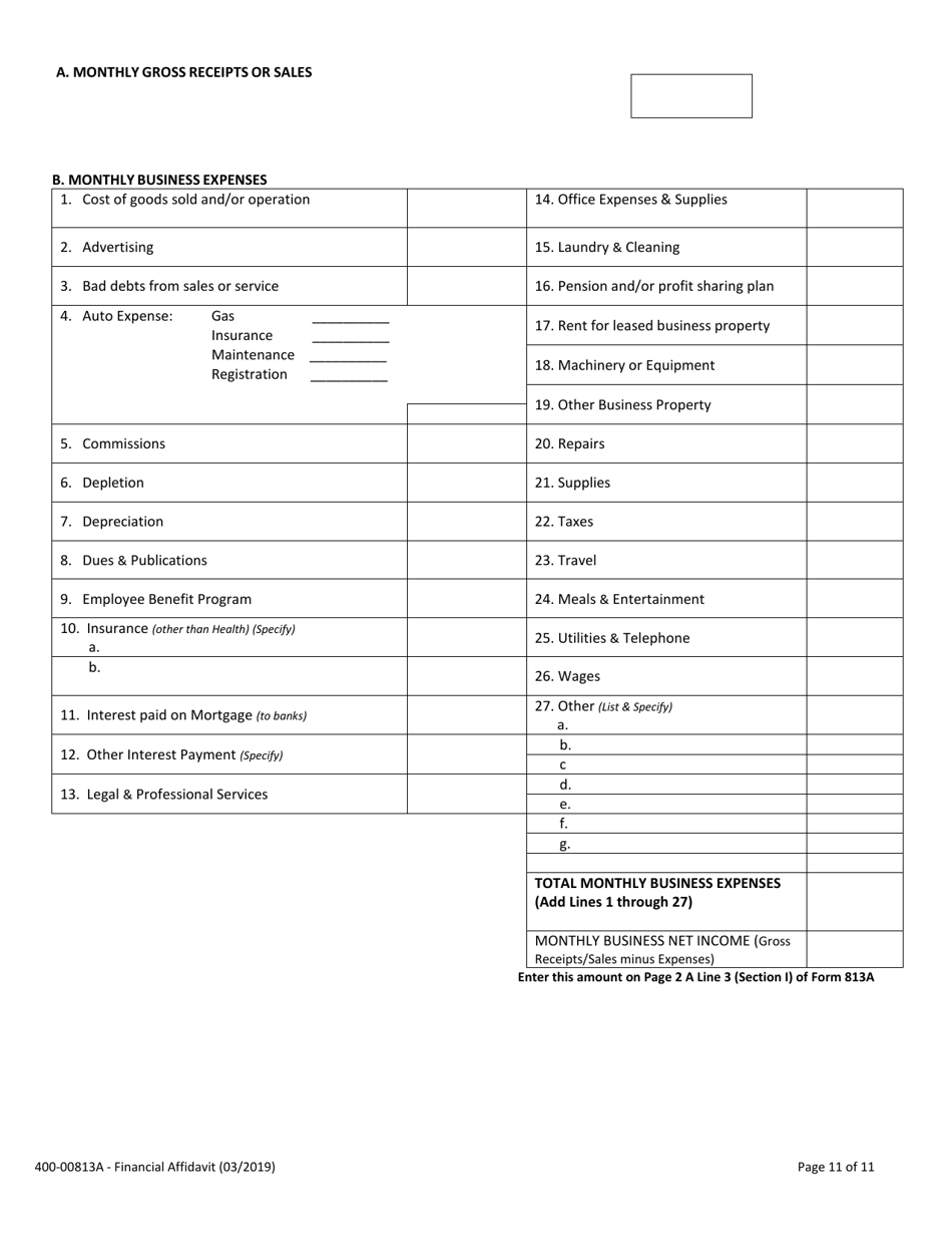 Form 400-00813A - Fill Out, Sign Online and Download Fillable PDF ...