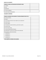 Form 400-00813A Financial Affidavit - Vermont, Page 9