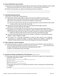 Form 400-00825 Agreement on Parental Rights and Responsibilities, Parent Child Contact and Provisions Relating to Children - Vermont, Page 6