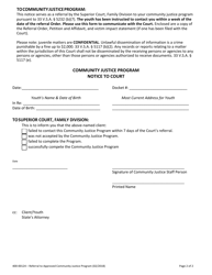 Form 400-00124 Referral to Approved Community Justice Program - Vermont, Page 2