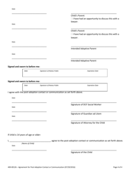 Form 400-00126 Agreement for Post-adoption Contact or Communication - Vermont, Page 4