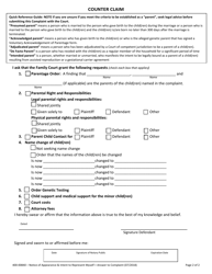 Form 400-00840 Notice of Appearance and Intent to Represent Myself - Vermont, Page 2