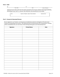 Form 700-00035 Motion for License to Sell or Convey Real Estate - Vermont, Page 2