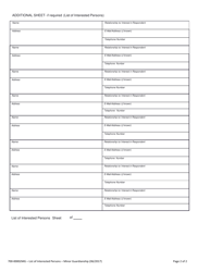 Form 700-00002MG List of Interested Persons for Minor Guardianship - Vermont, Page 2
