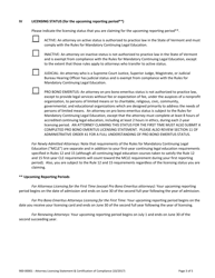 Form 900-00001 Attorney Licensing Statement and Certification of Compliance With the Rules for Mandatory Continuing Legal Education - Vermont, Page 3