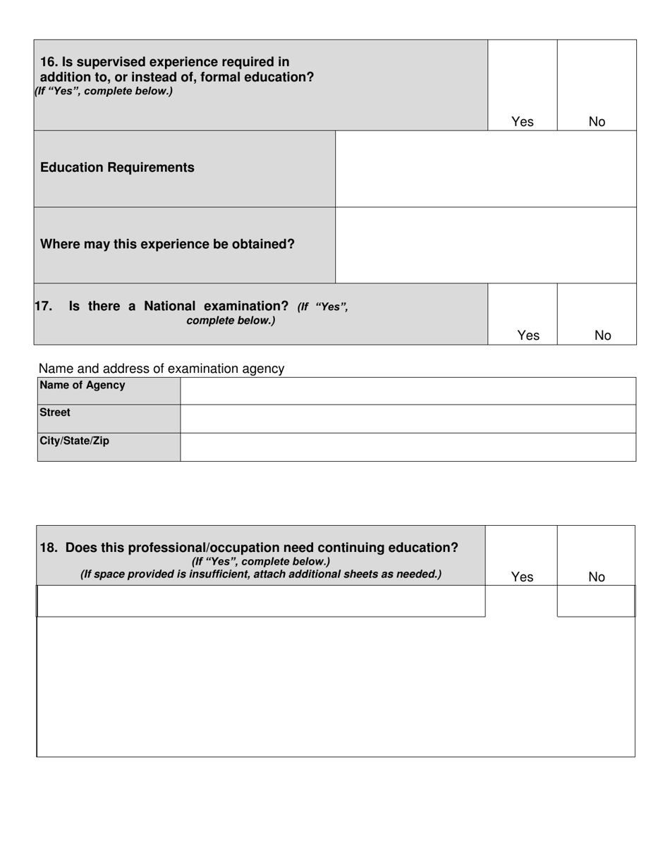 Application for Preliminary Sunrise Review Assessment - Vermont, Page 6