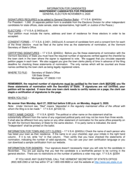 Consent of Candidate(S) Form - Independent Candidates - President and Vice President - Vermont, Page 4
