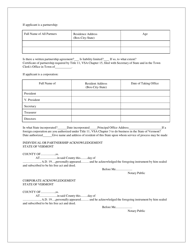 Application for Meat Handling or Slaughterhouse Operation - Vermont, Page 2