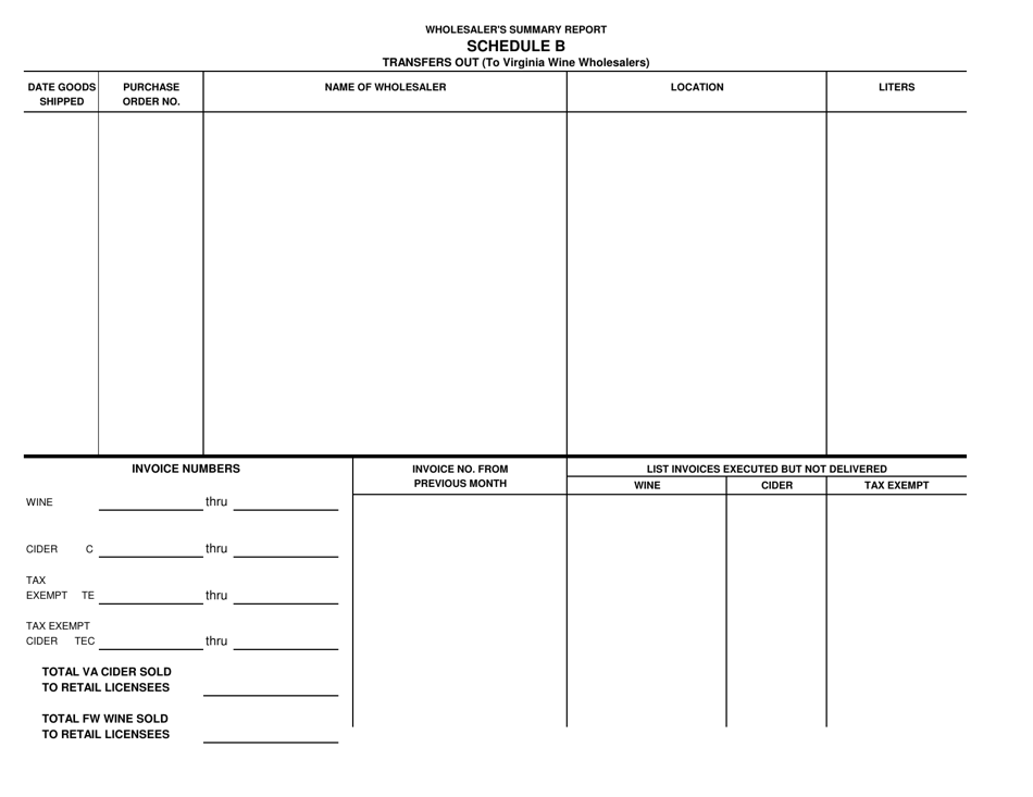 Form 703-40 Wholesalers Summary of Wine / Cider Sales and Taxes - Virginia, Page 3