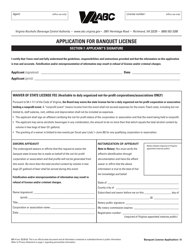Form 805-4 Application for Banquet License - Virginia, Page 8