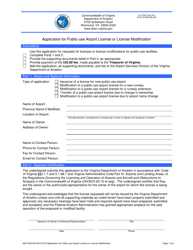 Application for Public-Use Airport License or License Modification - Virginia