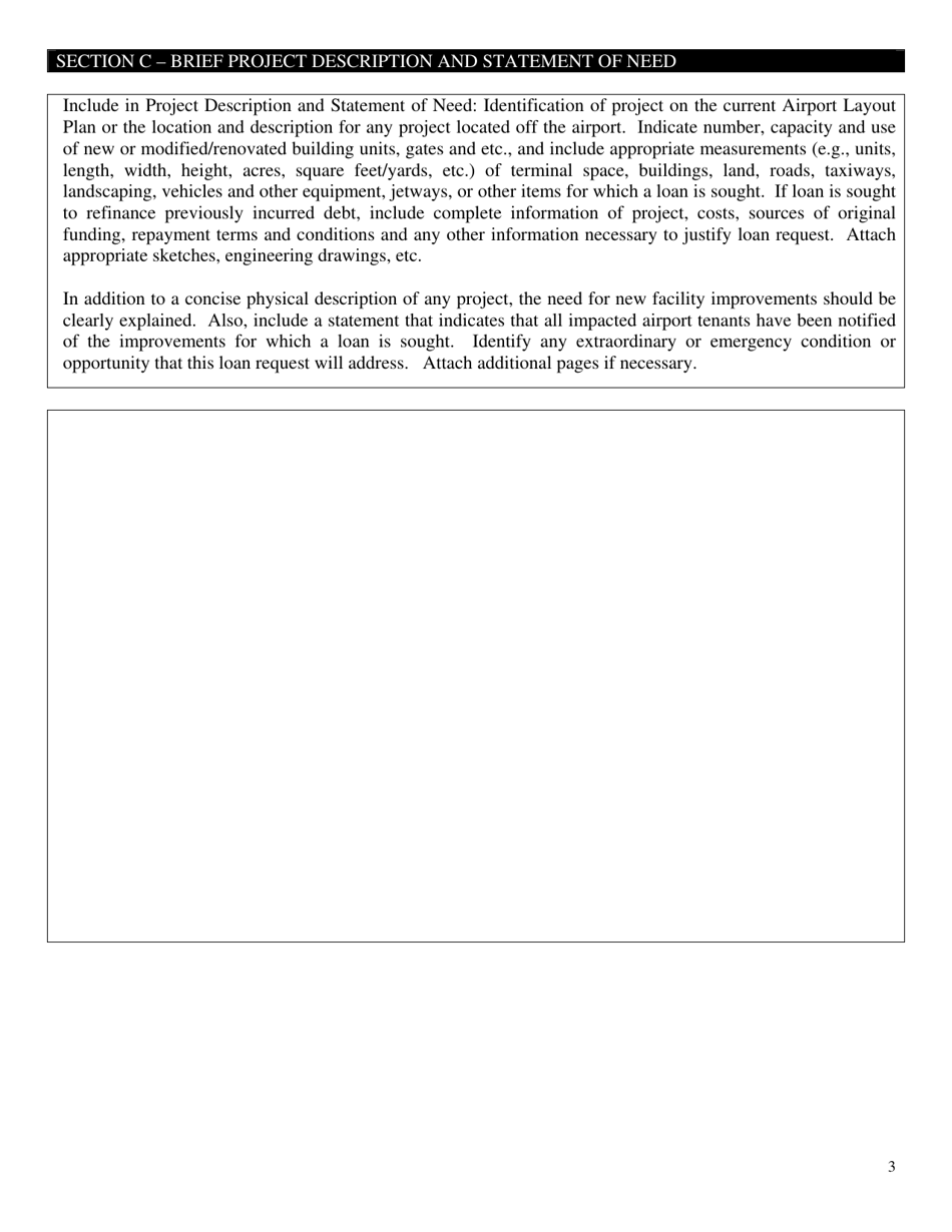Virginia Airports Loan Program Application Form - Virginia, Page 3