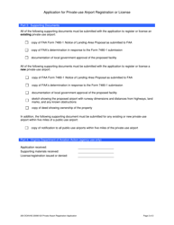 Application for Private-Use Airport Registration or License - Virginia, Page 2