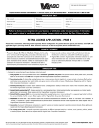 Retail License Application - Virginia, Page 3