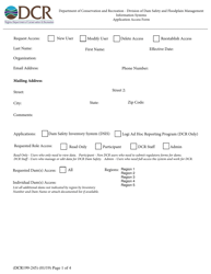 Form DCR199-245 Application Access Form - Virginia