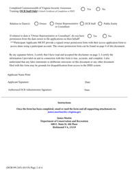 Form DCR199-245 Application Access Form - Virginia, Page 2