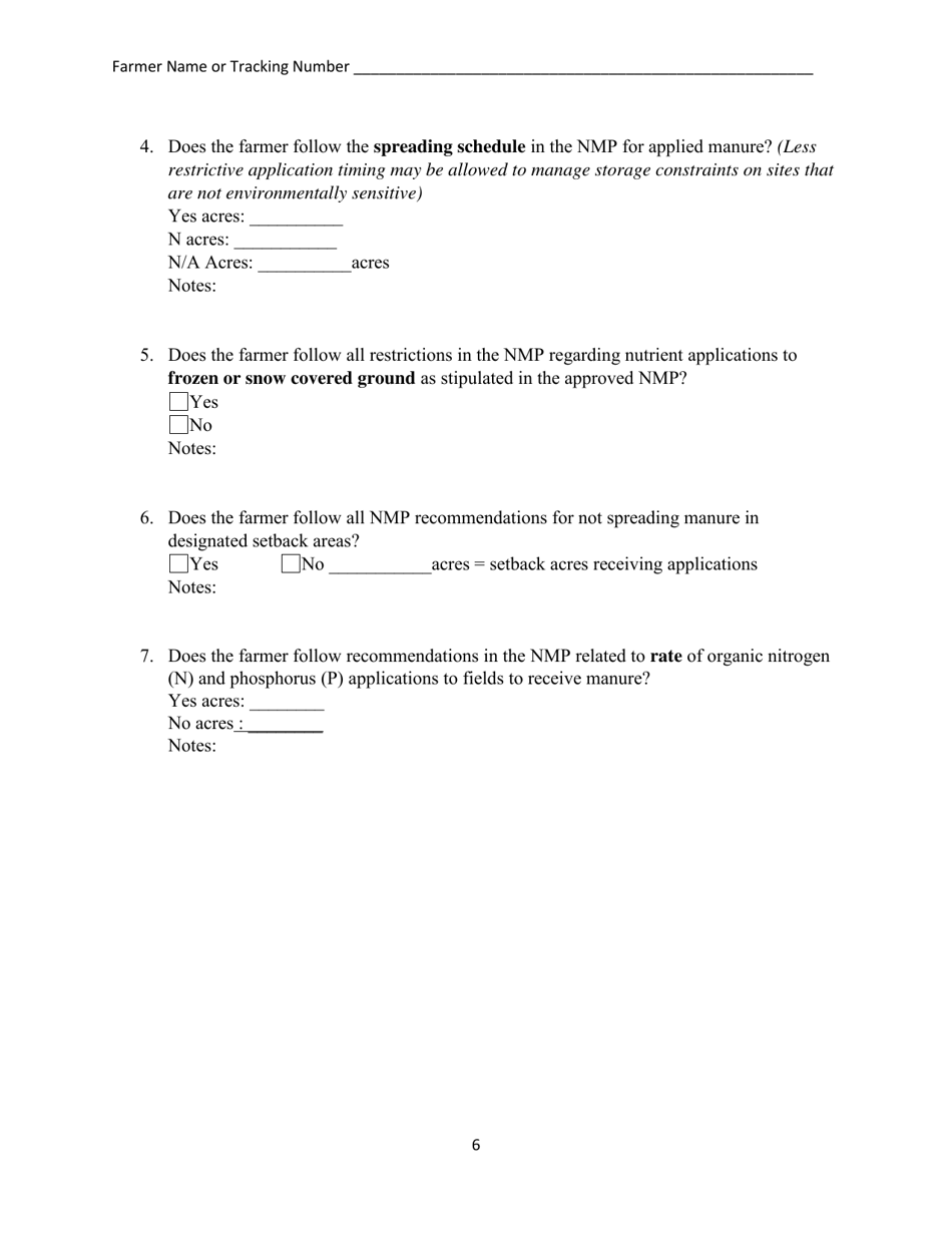 Form DCR199-244 Virginia Nutrient Management Verification Form - Virginia, Page 6