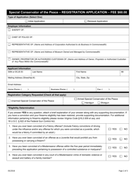 Registration Application Form - Special Conservator of the Peace - Virginia, Page 2