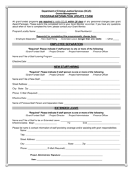 Document preview: Program Information Update Form - Virginia