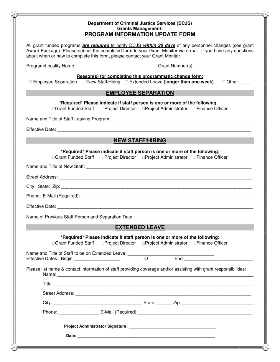 Virginia Program Information Update Form - Fill Out, Sign Online and ...