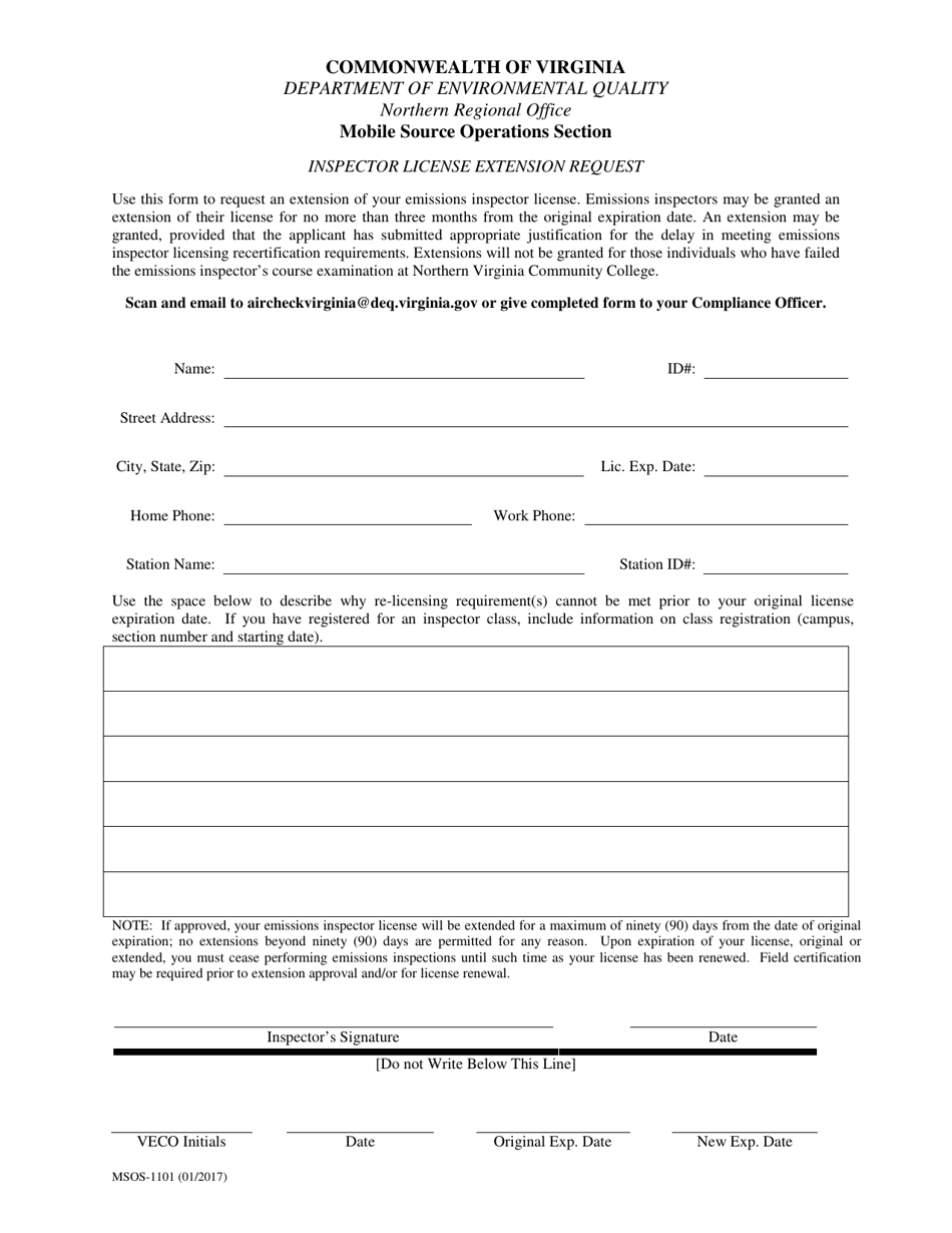 Form Msos-1101 - Fill Out, Sign Online And Download Printable Pdf 