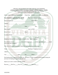 Document preview: Animal Population Control Permit Application Form (1 - Popf) - Virginia