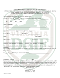 Document preview: Application for Haul Seine Permit to Take Nongame Fish for Sale - Virginia
