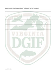 Application to Import and Possess Certain Non-native (Exotic) Wildlife in Virginia - Virginia, Page 3