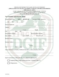 Application to Collect Snapping Turtles and Hellgrammites for Sale - Virginia