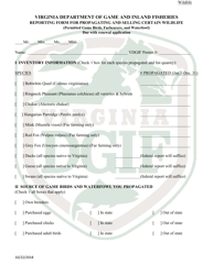 Application to Possess, Propagate, Buy and Sell Certain Wildlife in Virginia (23 &quot; Prsl) - Wildlife - Virginia, Page 3