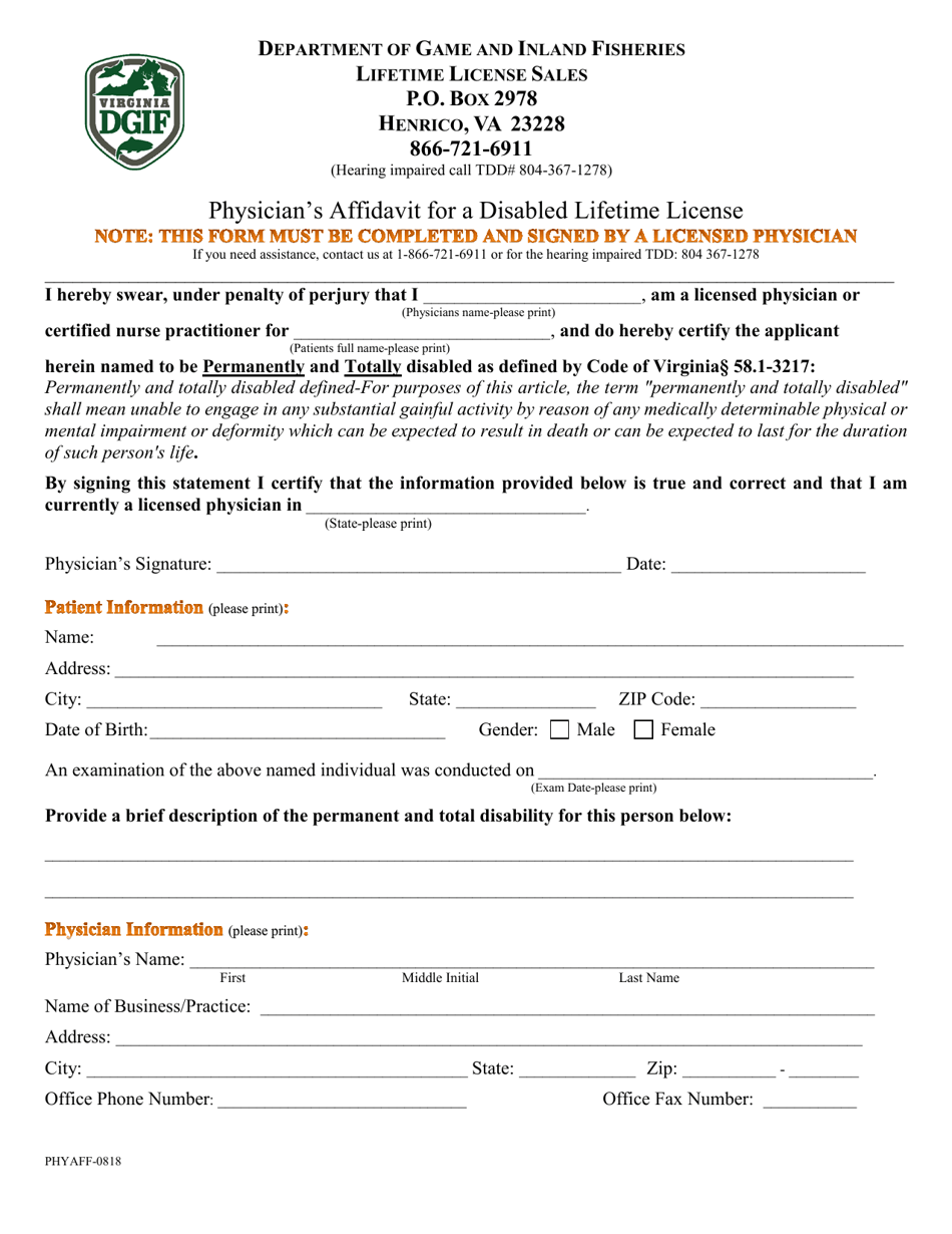 Form LTL-NONDIS Non-resident Disabled Lifetime Saltwater Fishing License Application - Virginia, Page 3