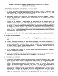 Annual Reporting Form for the Release of Live-Trapped Foxes Into Foxhound Training Preserves - Virginia