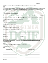 Application to Possess, Propagate, Buy and Sell Certain Wildlife in Virginia - Fisheries - Virginia, Page 3