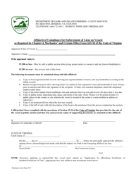 Affidavit of Compliance for Enforcement of Liens on Vessels as Required by Chapter 4, Mechanics&#039; and Certain Other Liens 43-34 of the Code of Virginia - Virginia, Page 4