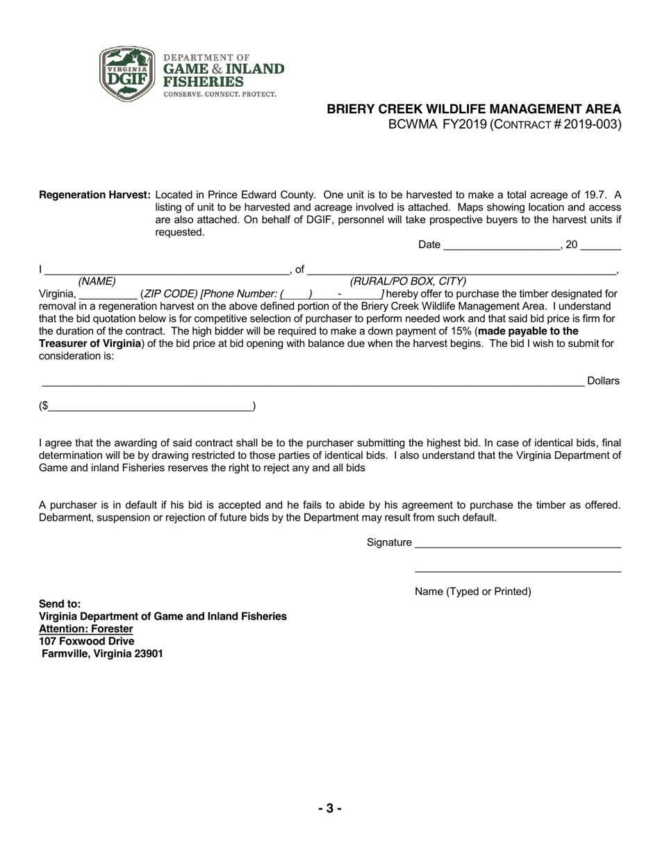 Notice of Timber Sale (Regeneration Harvest) - Briery Creek Wildlife Management Area - Virginia, Page 3