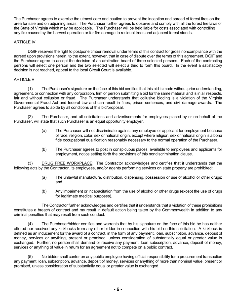 Notice of Timber Sale (Regeneration Harvest) - Briery Creek Wildlife Management Area - Virginia, Page 6