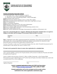 Vca Application for Certification - Virginia, Page 2