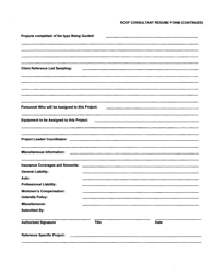 Form DGS-30-356 Roof Consultant Resume Form - Virginia, Page 3