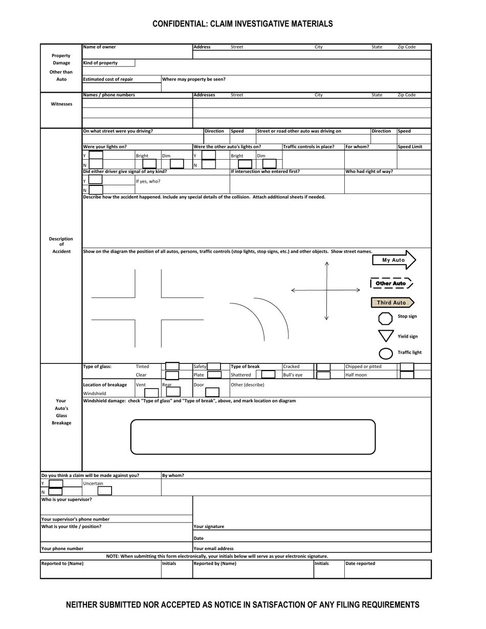 Automobile Incident Report Form - Virginia, Page 2