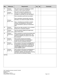 Form 6954 Tuning Fork Laboratory Inspection Checklist - Virginia, Page 3